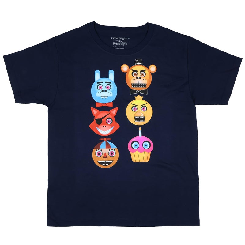 Five Nights at Freddy's Boys' Freddy Fazbear Glow in The Dark T-Shirt (Small, 6) Navy - Image 3